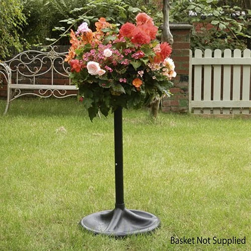 The Easy Fill Hanging Basket Pedestal Planter 1 The Easy Fill Hanging Basket Pedestal Planter