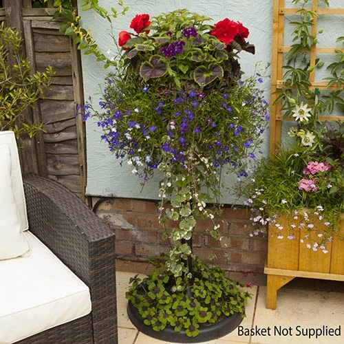The Easy Fill Hanging Basket Pedestal Planter 3 The Easy Fill Hanging Basket Pedestal Planter - Image 3