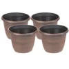 4 X Acorn Planters 25cm (10in) Copper-Tone