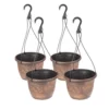 Set Of 4 'Acorn' Hanging Baskets 25cm (10in) Copper-Tone