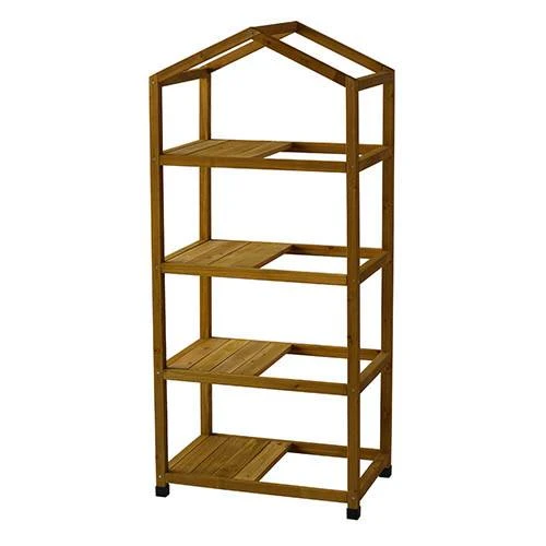 Wooden Greenhouse Nursery & PE Cover - Natural 2 Wooden Greenhouse Nursery & PE Cover - Natural - Image 2