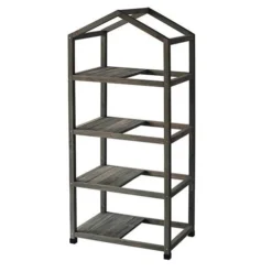 Wooden Greenhouse Nursery & PE Cover - Grey Wash -Gardenista Store 160647 1