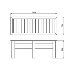 Large Kitchen Garden Planter - 1.8m -Gardenista Store 161026 4