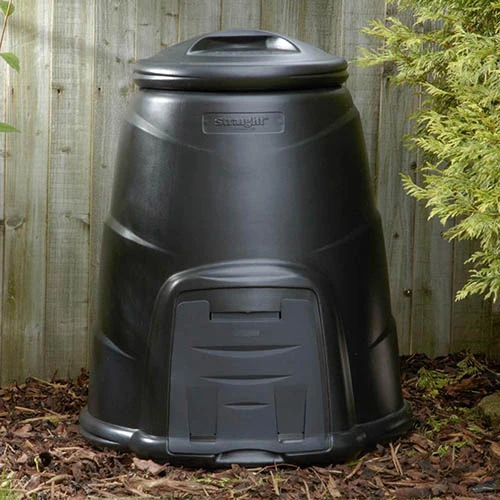 Black Compost Bin With Base Plate - 220 Litre 1 Black Compost Bin With Base Plate - 220 Litre